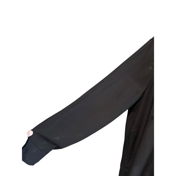 GAP Shirt Boyfriend Fit Long Sleeve XL Viscose True Black Semi Sheer Button Up - Picture 5 of 9